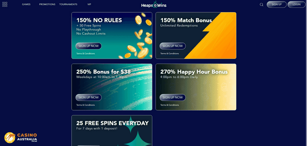 Heaps of Win  Casino Site